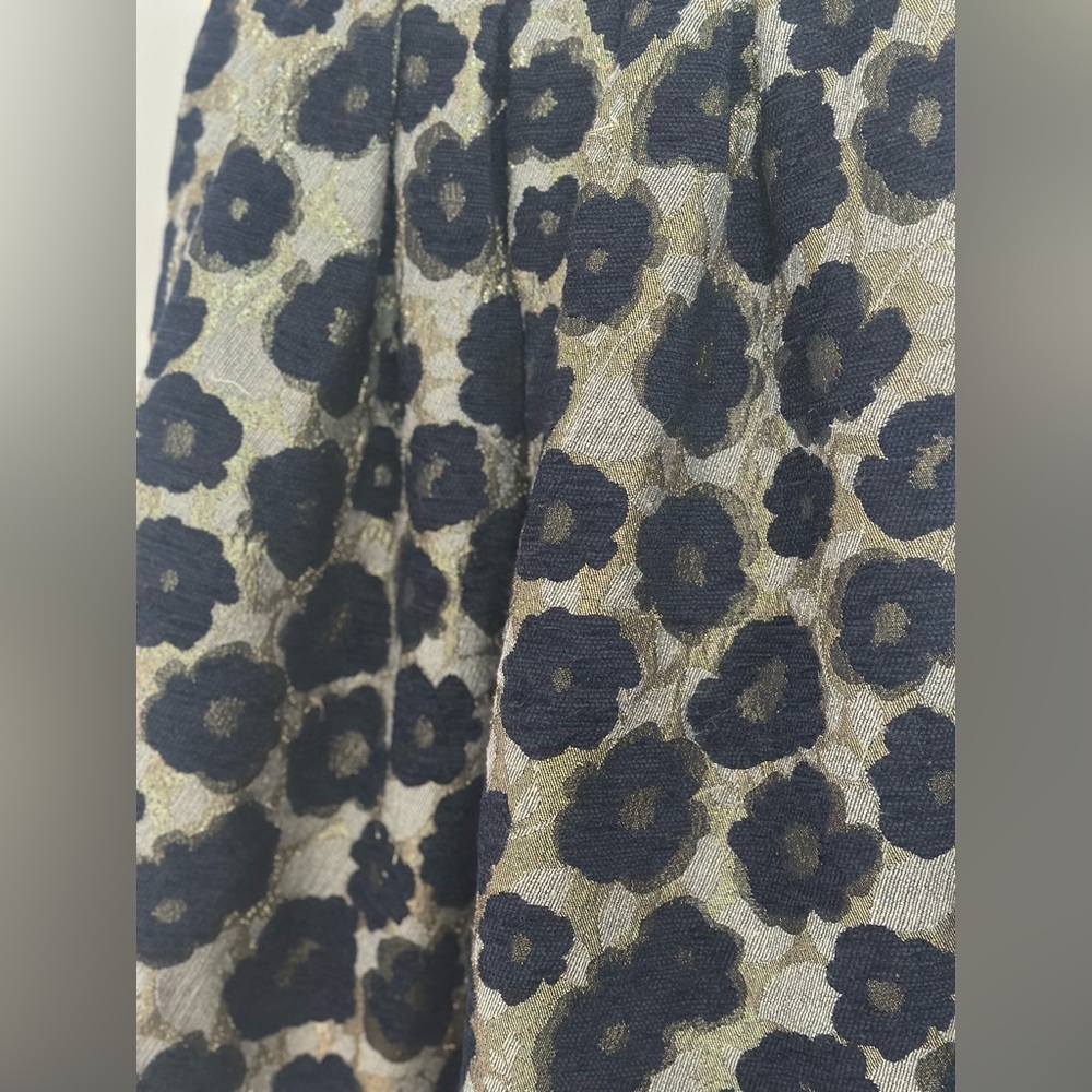 Anthropologie Dress Gallery Floral Brocade Navy and Gold Skirt Size medium EUC - Picture 3 of 12